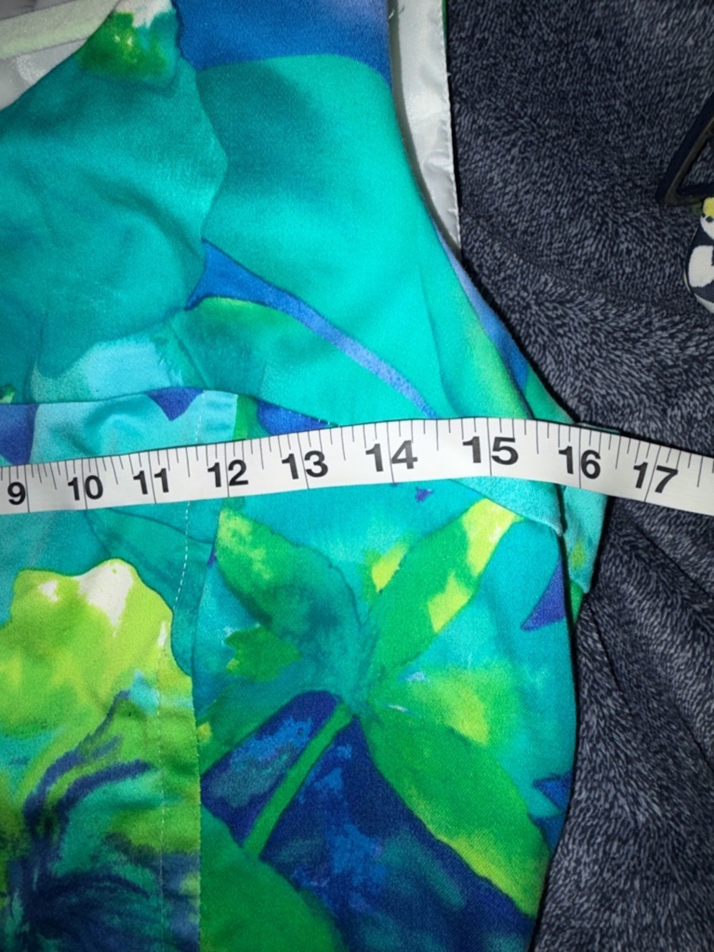 AGB Teal, Turquoise & Lime Floral Midi Dress - Picture 8 of 8